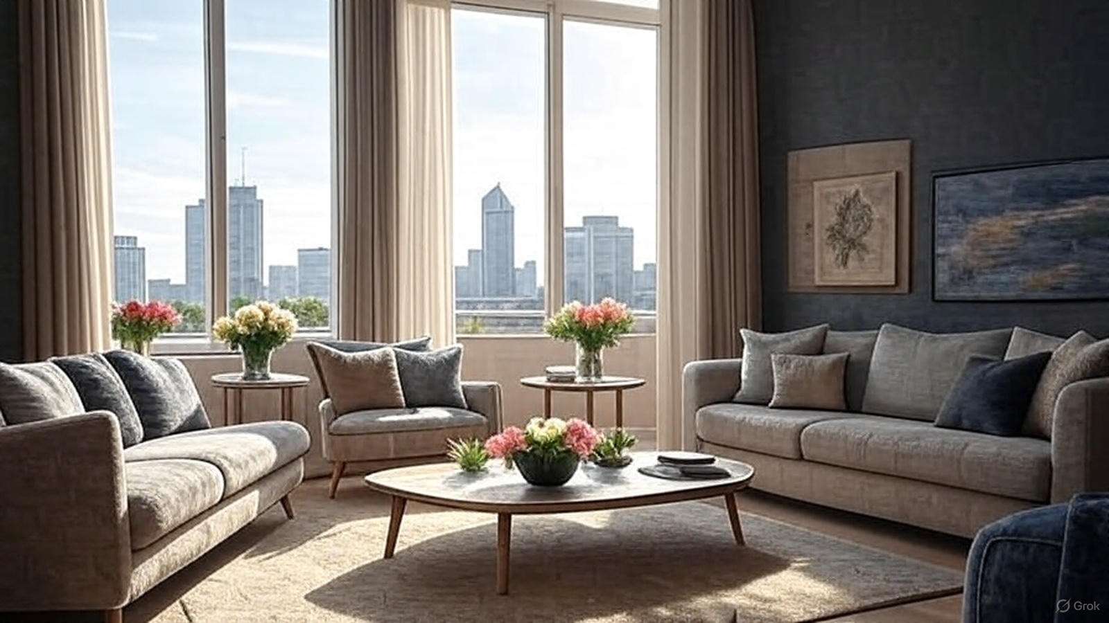 Stylish apartment artwork with Dublin colours